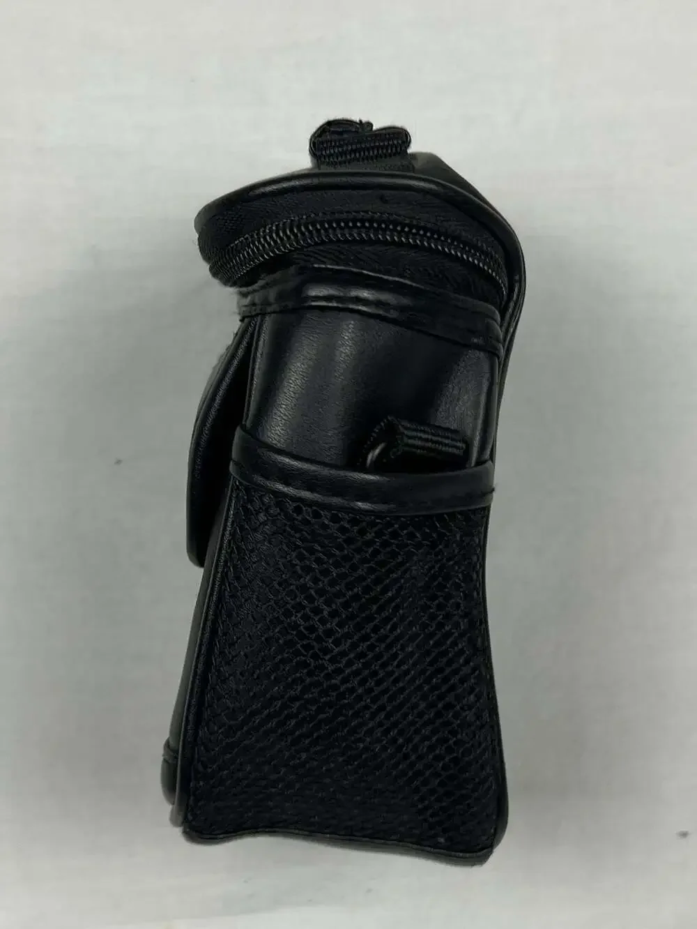 Icon Black Faux Leather Small Camera Bag Case with Detachable Shoulder Strap